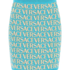 Versace Monogram Knit Mini Skirt