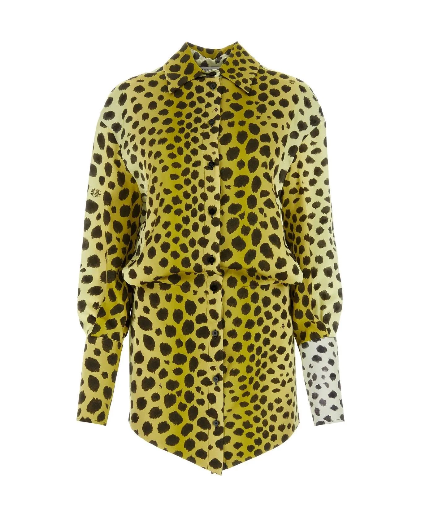 Printed Satin Silvye Mini Shirt Dress 3 Printed Satin Silvye Mini Shirt Dress