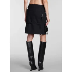 Off-White Skirt In Black Polyester -ITALIST SHOP c25823477cd7a2feb8f998177faadadb