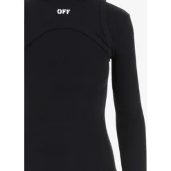 Off-White Stretch Cotton Long Dress -ITALIST SHOP c3560031b8c4428e29d237b9b9a57d68