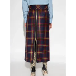 Gucci Tartan Wool Skirt -ITALIST SHOP c71dfe87542526bca094bc1e08b7b341