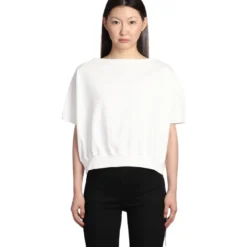 Dagger Top Topwear In White Cotton