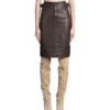 Bertille Skirt In Brown Leather -ITALIST SHOP c96f76dc79259a6462ecbaa2807fac0d