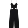 Ermanno Scervino Rose-appliqué Cut-out Jumpsuit -ITALIST SHOP ca14cb0d4792da3c6326c1eb553c2555