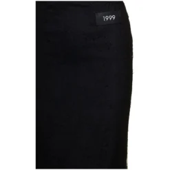 Dolce & Gabbana Midi Black Skirt With Re-edition Patch In Chantilly Lace Woman -ITALIST SHOP cb3bdc1c71795be263bc0bd53de51bb5