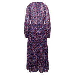 Multicolored Maxi Tie-neck Dress With Graphic Print All-over In Viscose Woman -ITALIST SHOP cc1bae0b5108f5d28397f9c231ce2e7d