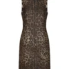 Dolce & Gabbana Leopard Print Wool Dress