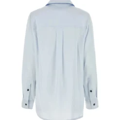 Bottega Veneta Pastel Light-blue Twill Shirt -ITALIST SHOP cec90f98da0cd575566ea3a6af65b3ae