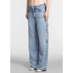 Bymara Jeans In Blue Cotton -ITALIST SHOP d398211a33760b7a75f8eddcc536ee36