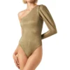 MC2 Saint Barth Knitted Glitter Gold One Shoulder Swimsuit / Bodywear -ITALIST SHOP d3c5f0bf7132caff2261fa420312ea1a