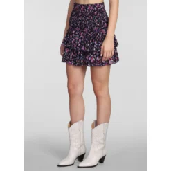 Naomi Skirt In Multicolor Cotton -ITALIST SHOP d4c3df190f297298dad5c1b628ea7e31