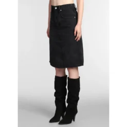 Fiali Skirt In Black Cotton -ITALIST SHOP d5f91de2791659eea10371e05e22f9e4