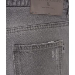 ERMANNO SCERVINO Grey Jeans With Abrasions And Rhinestones -ITALIST SHOP d616c1acc3a7bb5ad1dee4f1458458c4