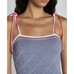 FENDI Mirror Motif Viscose Long Dress 9 FENDI Mirror Motif Viscose Long Dress -ITALIST SHOP d704941dae02eeab7b6e28620eedc6e4