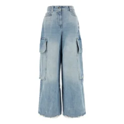 Palm Angels Wide Leg High Waist Jeans