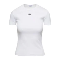 Off-White Off Stamp Rib Basic Tee White Black