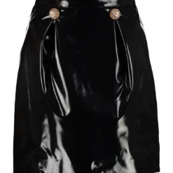 Versace Faux Leather Mini Skirt