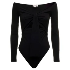 Black Stretch Fabric Body With Cut Out Inserts Alexander Mcqueen Woman
