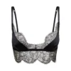 Dolce & Gabbana Black 'chantilly' Bralette In Silk Blend Woman