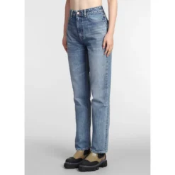 Ganni Swigy Jeans In Blue Cotton -ITALIST SHOP dc709252addeab1a18856eade5633726