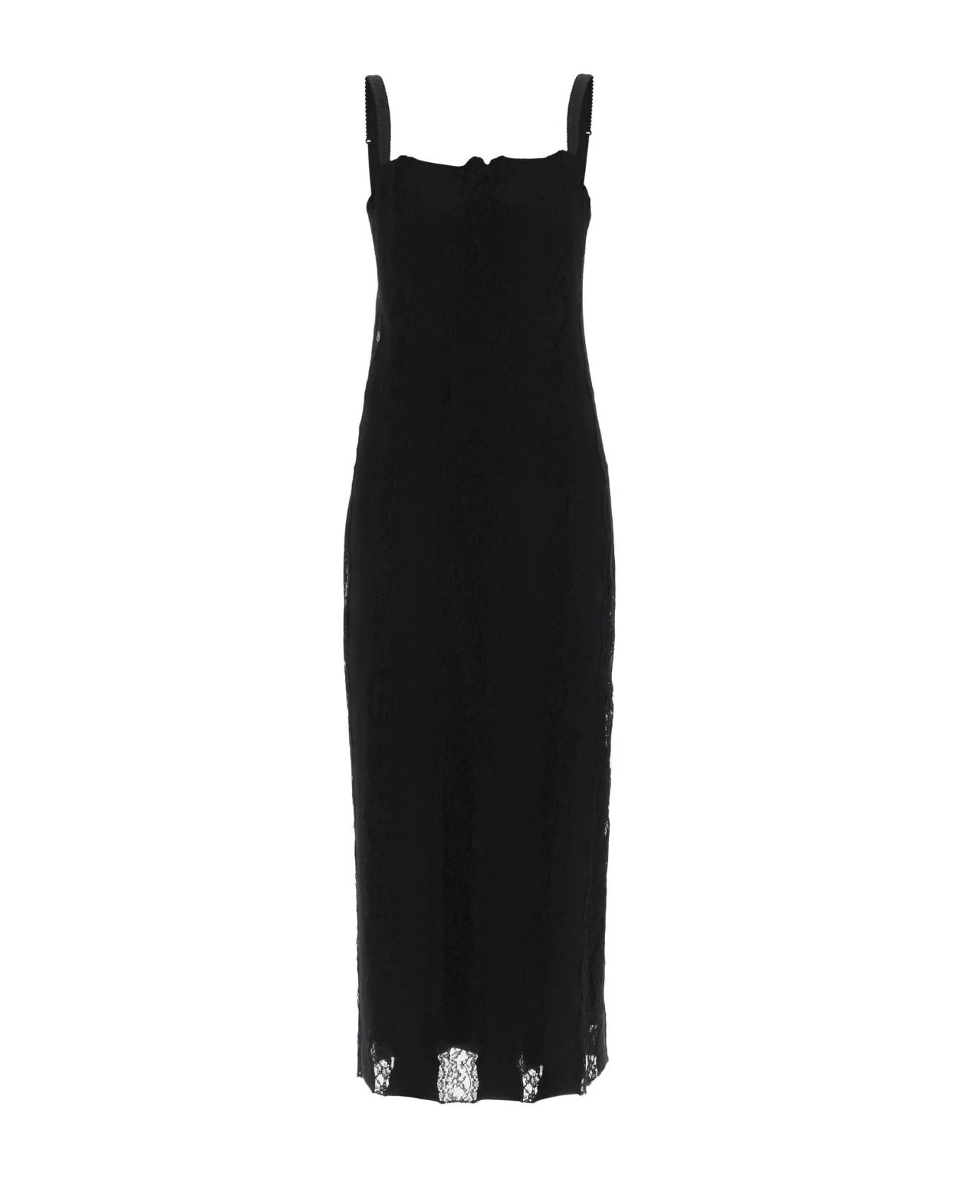 Dolce & Gabbana Jersey And Lace Maxi Dress