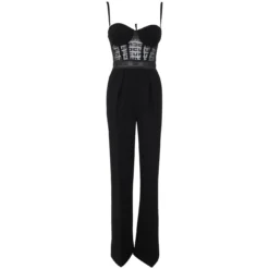 Elisabetta Franchi Wide Leg Bustier Jumpsuit