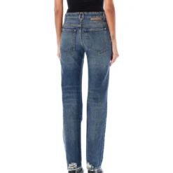 STELLA MCCARTNEY Denim Zip Straight Jeans -ITALIST SHOP ded282ecb964cb3deb3540376e57b9e4