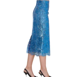 Dolce & Gabbana Laminated Lace Skirt -ITALIST SHOP e49df2360db1630ff00a9525f75c7315