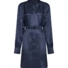 FENDI Blue Shirt Dress With All Over Logo -ITALIST SHOP e56252ba7b6fa1534703d505c823b25c