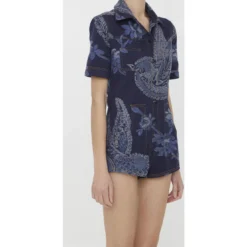 Etro Mini Jacquard Denim Jumpsuit -ITALIST SHOP e64306c2d12506f64d6c797992592309