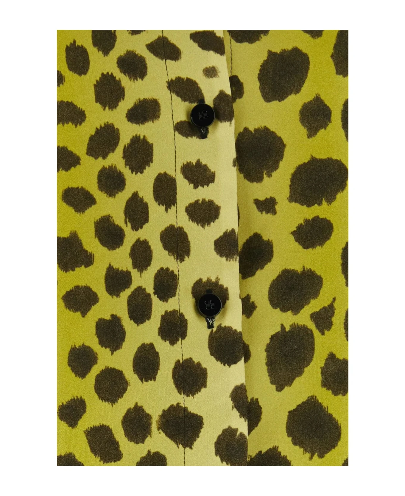 Printed Satin Silvye Mini Shirt Dress 5 Printed Satin Silvye Mini Shirt Dress - Image 3