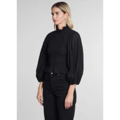 Idris Blouse In Black Cotton -ITALIST SHOP e940e83d04246e912d3388c9cbe4853e