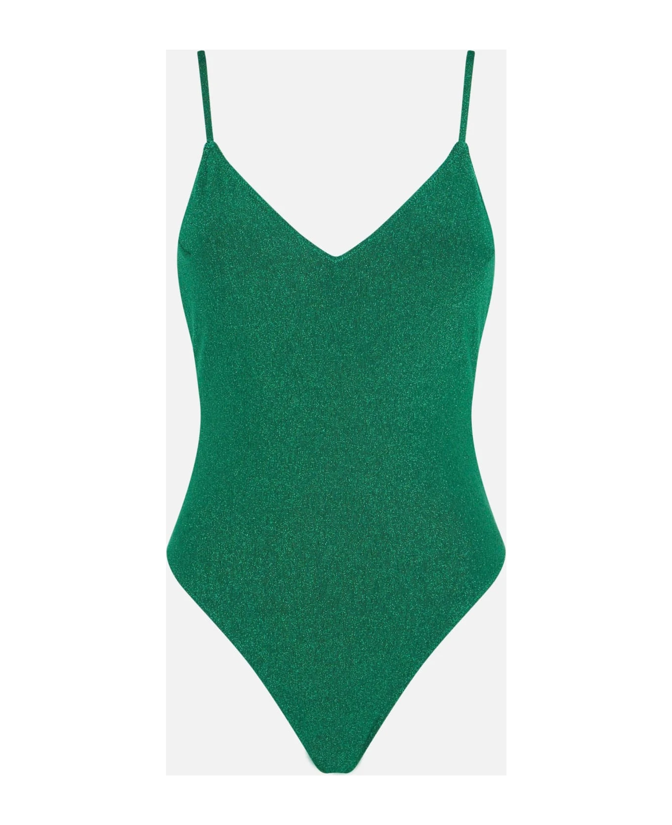 MC2 Saint Barth V Neck One Piece In Emerald Green Lurex 6 MC2 Saint Barth V Neck One Piece In Emerald Green Lurex - Image 4