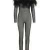 OSEREE Feather Entire Mesh Bodysuit -ITALIST SHOP eb56aa348268ec8a8ad313821a8627cb