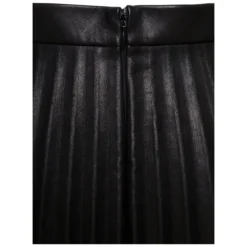 Balenciaga Midi Black Pleated Dress In Leather Woman -ITALIST SHOP ebbb3d90e7e1fcd34358809c5b847686