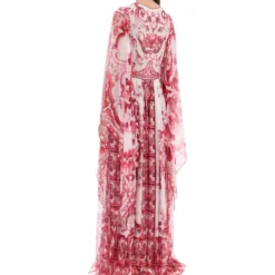 Dolce & Gabbana Maxi Dress In Chiffon With 'maiolica' Pattern -ITALIST SHOP eda9da12a9623099016b88cb150b773c