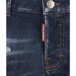 DSQUARED2 S.s. Medium Ripped Wash Cool Girl Cropped Jeans -ITALIST SHOP ef3456617cdf1038fe9d91df0c761d5d