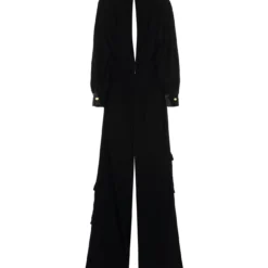 Elisabetta Franchi Belted Velvet Jumpsuit -ITALIST SHOP efa91675b8eac25ab0c6f78a508719cd