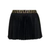 Versace Black Mini Skort With Medusa Logo In Stretch Polyamide Woman -ITALIST SHOP efc7a8864db79ecbba2de696727232b9