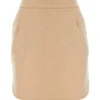 Max Mara Beige Wool Bobbio Mini Skirt