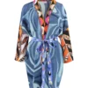 Printed Silk Night Gown