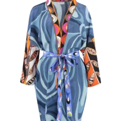 Printed Silk Night Gown