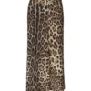 Dolce & Gabbana Leopard Print Jersey Midi Skirt