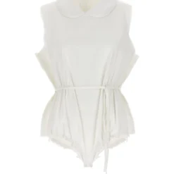 Maison Margiela Frayed Cotton Bodysuit