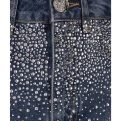 PHILIPP PLEIN Boyfriend Jeans In New Baroque Blue Denim With Crystals -ITALIST SHOP fc529f5839314eaa5cd69ed52614fa95